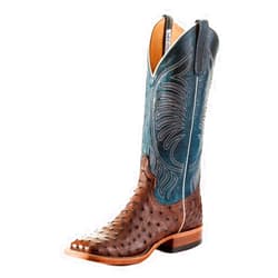 Anderson Bean Men's Kango Tabac Mad Dog Full Quill Ostrich Cowboy Boot Tobac 9 D
