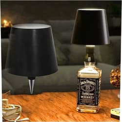 Hyloxs Wireless Bottle Lamp, Wine Bottle Lamp Shade, Bottle Lights for Liquor Bottles, Party Anniversary to Make a Romantic Night (Black)