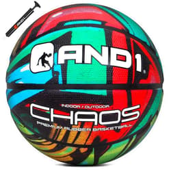 AND1 Chaos Basketball: Official Regulation Size 7 (29.5 inches) Rubber - Deep Channel Construction Streetball, Made for Indoor Outdoor Basketball Games