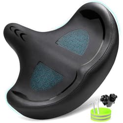 CDYWD Oversized Bike Seat for Men & Women Comfort, Extra Wide Bicycle Seat Cushion, Comfortable Wing Padded, Large Replacement Bike Saddle for Peloton Bike, Stationary Exercise Bike, City Bike, Ebike