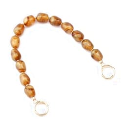 AUMEY Replacement Chain Straps for Bags,Resin Beaded Chains,Versatile Accessory (Yellow)
