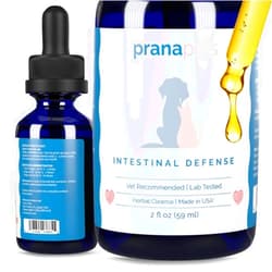 PranaPets Intestinal Defense Supplement for Dogs & Cats | Naturally Helps Digestive Issues in Pets | Herbal Formula