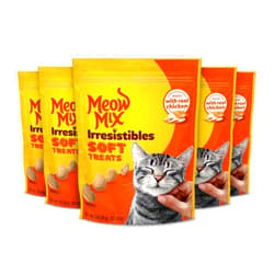 Meow Mix Irresistibles Soft Cat Treats, White Meat Chicken, 3 Ounce (Pack of 5)