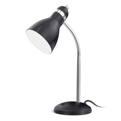 LEPOWER Metal Desk Lamp, Adjustable Goose Neck Table Lamp, Eye-Caring Study Desk Lamps for Bedroom, Study Room and Office (Black)