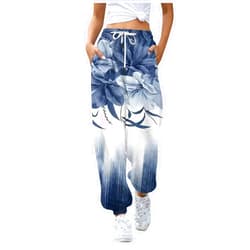 Generic high Waisted Sweatpants for Women Baggy Cinch Bottom Jogger Casual Pants Casual Baggy Fleece Warm Lounge Trousers