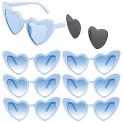 Bouiexye 8 Pack Bachelorette Sunglasses Heart Shaped Sunglasses Vintage Heart Glasses for Women Wedding Party Decor