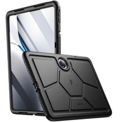 Poetic TurtleSkin Case for OnePlus Pad 2 12.1 inch (2024), Heavy Duty Shockproof Rugged Kids Friendly Drop Protection Silicone Cover Case, Black