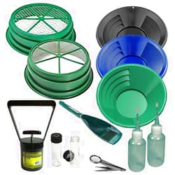 Sluice Monkey 12 pc Prospecting-Mining-Panning Kit 1/2 & 1/8- Classifiers 3 14
