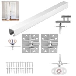 HBL' 2 Pack | Heavy Duty Bi-fold Door Hardware Kit with 36” Long Track, HBL’ Top Mounted Sliding Door Hardware for Closet Door, Louver Door, Laundry Closet Door and Pantry Door.