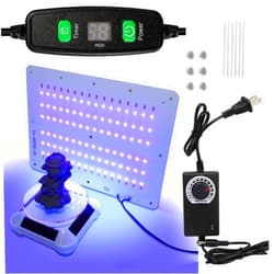 HOCENWAY Upgrade 48W Smart Control UV Light for Resin Curing with Solar Turntable 360° Rotating Stand UV Curing Light Compatible with Anycubic Elegoo SLA DLP LCD DIY 3D Printer Curing Resin Enclosure