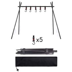 Phsmoo Folding Hanging Rack Travel Camping Shelf Triangle Rack Assembly Storage Picnic Rack