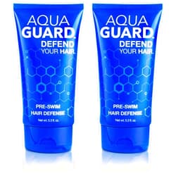 AQUA GUARD AquaGuard Pre-Swim Hair Defense | Prevents Chlorine Damage + Softens Hair | Made in California | Color Safe, Great Scent | 5.3 oz (2 Pack)