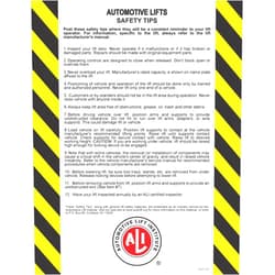 Automotive Lift Institute Automotive Lift Safety Tips Cards (10 Pack)