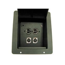 Pro-Craft ProCraft Pro Audio Recessed Pocket Floor Box.1 AC Duplex 2 Channel Any Config