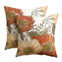 KSLIDS Vintage Flowers Pillow Covers 20x20 Inch Set of 2 Rust Orange Yellow Floral Leaves Decorative Square Throw Pillows For Couch Rustic Pillow Cases Home Decor For Sofa Bed Porch Living Room Outdoor