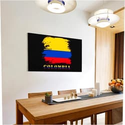 Generic Vintage Colombia Colombians Flag Frame Canvas Print Wall Art Decor Aesthetic Poster for Bedrooms, Living Rooms & Offices, Premium Indoor Decoration 12x18inch(30x45cm)-5