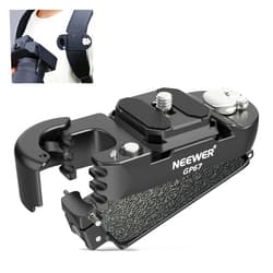NEEWER Backpack Camera Clip Mount with Square QR Plate, Upgraded Safety Latch, Quick Release Camera Belt Clip Backpack Strap Compatible with Peak Design PD QR System Canon Nikon Sony DSLRs, GP67