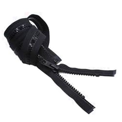 Zipperstop YKK #10 Heavy Duty Vislon Molded Plastic Marine or Jacket Separating Zipper - Choose Your Length - Color: Black - Made in The United States (1 Zipper Per Pack) (36