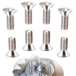 Ecocstm 8 PCS Stainless Steel Brake Disc Rotor Screws, Brake Disc Rotor Screws for Front and Rear, 93600-06014-0H, Disc Brake Fixing Screw Compatible with Honda, Acura, Hyundai and Kia Models