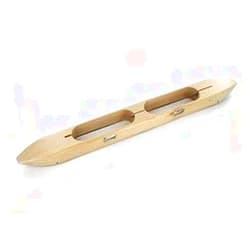 Zymise Toika Open Bottom Double Bobbin Boat Shuttle with Rollers for Weaving, 16 Inch