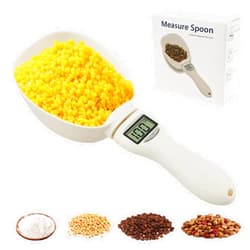 KarHoeGern Digital Measuring Spoon High Precision Weighing Spoon Scale with LCD Screen Removable Handle Electronic Measuring Spoon for Kitchen Gadgets and Daily Meals Pet Dog Cat Food (1)