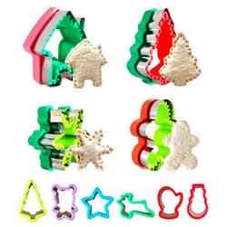 Aoerfes 10 Pcs Christmas Cookie Cutters, Aoerfes Sandwich Cutter and Sealer Holiday Christmas Shapes Stainless Steel Snowflake, Snowman, Christmas Tree, Reindeer, Santa Face for Cookie Baking