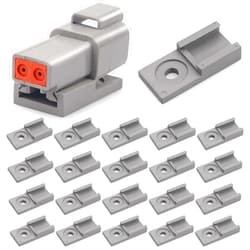 JRready ST6354 Deutsch Circular Connectors Accessories Kit,20 pcs Mounting Clips for Deutsch DTM, DTP, DT DTHD Series Size 2/3/4/6/12 Pin Connector with Work in Car Connector Accessory
