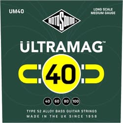 Rotosound Strings for Electric bass ULTRAMAG 52 Alloy ROUNDWOUND 4-str. UM40 Medium 40-100