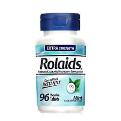 Rolaids Extra Strength Antacid Chewable Tablets, Mint, 96-Count
