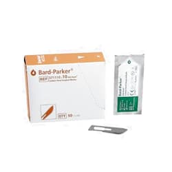 BD Bard-Parker Blades, Sterile, Carbon Steel, #10, 50/Ca, BD371110