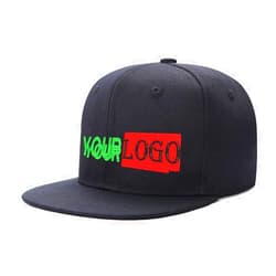 JBZ Embroidered Men Women Hip Hop Plain Snapback Hats Personalized Flat Brim Outdoors Sun Visors Add Text/Logo Custom Caps Black
