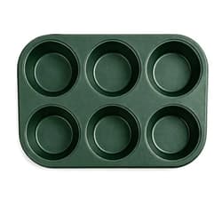 Wee's Beyond Non-Stick Muffin Pan 6 Cup – Easy Release Cupcake Pan 10.5 x 7.5 Inch Carbon Steel Muffin Tray for Baking – Durable Muffin Tins for Cupcakes, Muffins & Mini Cakes – Easy Clean Cupcake Tin