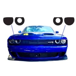 Luxe Auto Concepts Headlight Tint Kit for 2015-23 Dodge Challenger- Light Smoke Gloss | Exact Cut Vinyl Overlays | Tinted Dry Application LightWrap Film with Air Release Technology