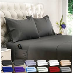 DREAMCARE King Size Sheets Set - Cooling Bed Sheets - 4pcs Set - up to 15