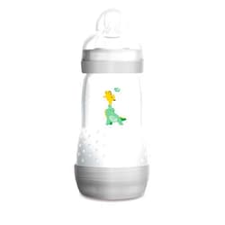 MAM Easy Start Anti-Colic Baby Bottle, Medium Flow, Breastfeeding-Like Silicone Nipple Bottle, Reduces Colic, Gas, & Reflux, Easy-to-Clean, BPA-Free, Vented Baby Bottles for Newborns, 2 Plus Months