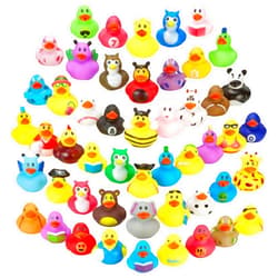 Playbees Rubber Ducks in Bulk 100 Pack Assortment Duckies Kids Baby Bath Shower Toys Jeep Ducking Floater Summer Beach Pool Activity Baby Showers Accessories Classroom Incentives