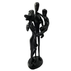 Briskfeel Passionate Family Sculpture Art Iron Statue Romantic Metal Ornament Couple Figurine Home and Office Decor (A1 Family)