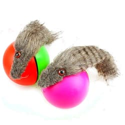 Jialansm 2 Pcs Electric Beaver Ball Weazel Ball Motorized Ball Pet Toy