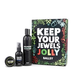 Ballsy Gift Set For Men, Jolly Jewels Pack, Includes Body Wash, Deodorizing Spray, and Cologne Rub, Men Hygiene Products, Mens Body Care, Ball Wash For Men Christmas Gift pack, Citrus & Cedar