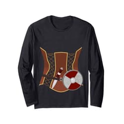 Shieldmaiden Halloween Humor Outfit Funny Medieval Viking Gift For Women Shield Maiden Costume Long Sleeve T-Shirt