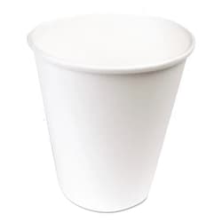 Boardwalk BWKWHT10HCUP 10 oz. Paper Hot Cups - White (20 Cups/Sleeve, 50 Sleeves/Carton)