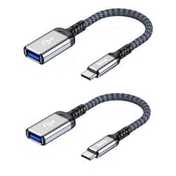 YANZIE 2-Pack USB 3.0 to USB C Male Adapter, Type-C Male to USB Female, USB C Male to USB A Female Compatible with iPhone 15 Pro/Max, MacBook Pro Air 2024, iPad Pro, Google Pixel, Samsung Galaxy