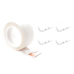 Sewell Ghost Wire 2.0, Super Flat Adhesive Speaker Wire Kit with 4 Terminal Blocks, 50 ft,16 AWG, 2 Conductor, White