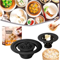 Generic Siomai Maker Molder - 2025 New Siomai Molder Machine,Siomai Dumpling Crimper Maker Quick Made Pastry Pie Steam Bun Mold For Home Kitchen Beginner (Black)