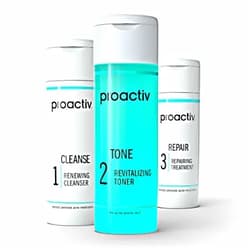 Proactiv 3 Step Acne Treatment - Benzoyl Peroxide Face Wash, Repairing Acne Spot Treatment for Face and Body, Exfoliating Toner - 30 Day Complete Acne Skin Care Kit