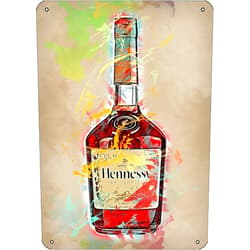 GIVTRE ristata GIVTRE Ristata Hennessy Alcohol Home Bar Kitchen 12X8Inch Metal Tin Sign