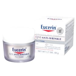 Eucerin Q10 Anti-Wrinkle Face Cream, Unscented Face Cream for Sensitive Skin, 1.7 Oz Jar