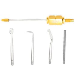 ARTMAN INSTRUMENTS Dental Morrell Crown Remover, Manual Crown Remover for Root Treated Teeth, Controlled Power Crown Remover 3 Attachments and Adjusting Wrench