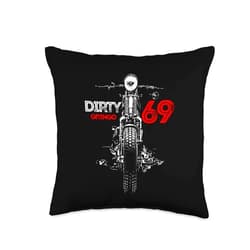The Dirty Virgil Knowles Designs Motorcycle The Dirty Gringo 1969 Retro Rockabilly Springer Throw Pillow