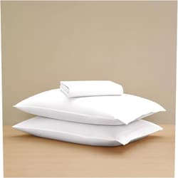 H by Frette Percale Simple Sheet Set (King) - Luxury All-White Bedding Sheet Set/Includes Pillowcases and a Fitted Sheet